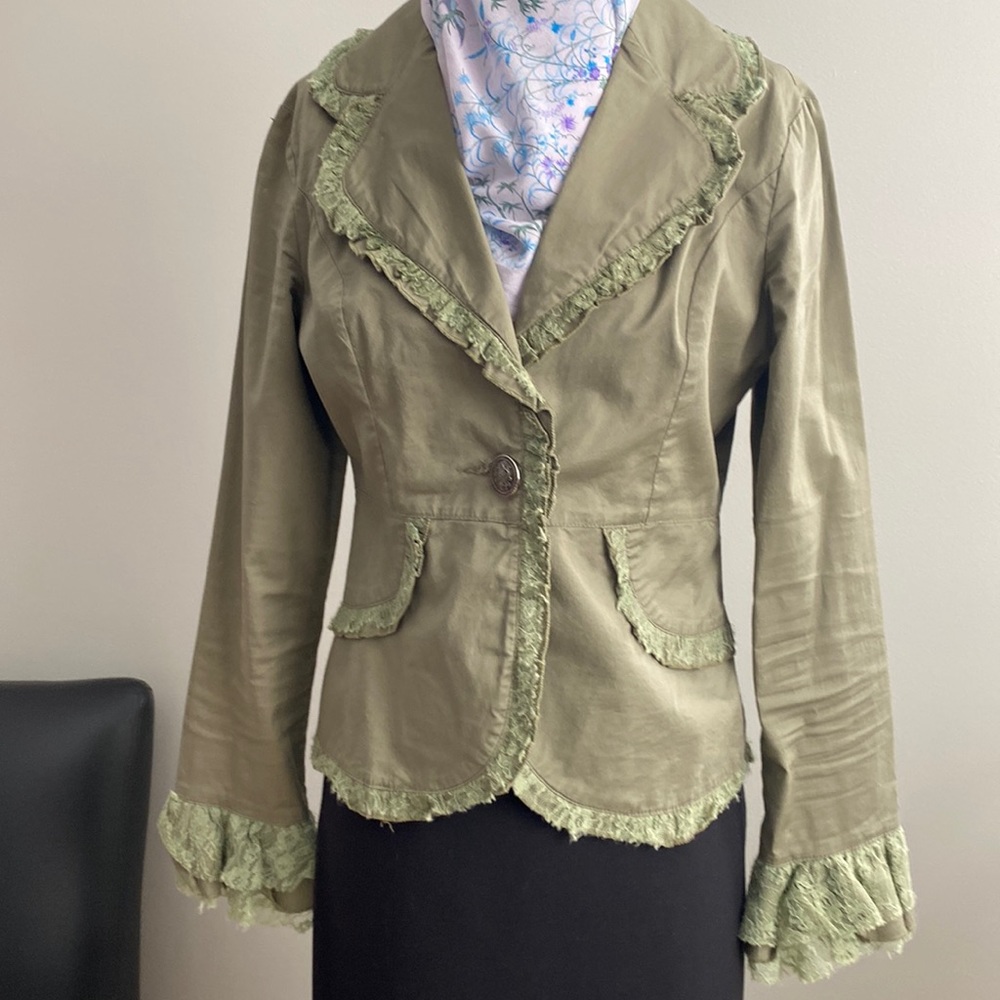 Vintage MOA Fitted Blazer with Funky Lace Detail